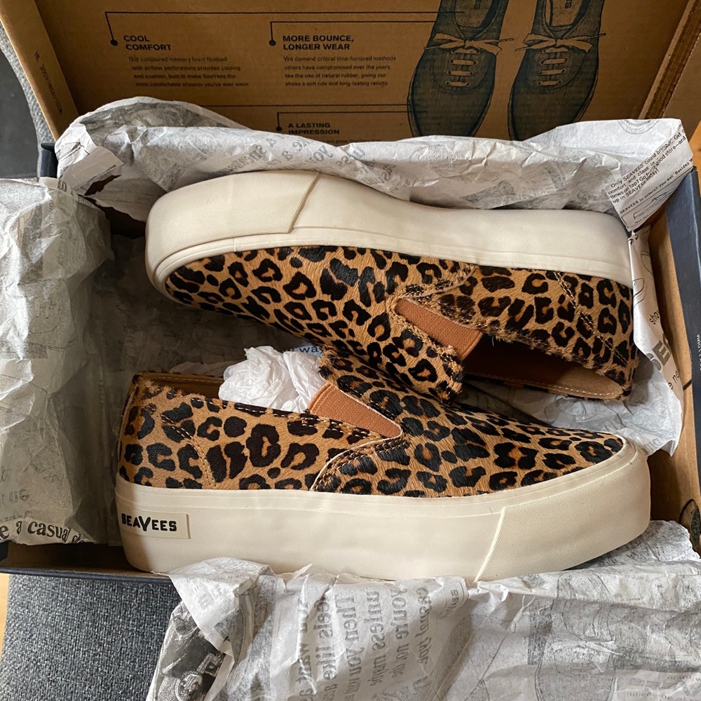 SEAVEES Haircalf Platform Sneakers Shoes - Picture 8 of 14